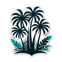 palm trees leaves SVG PNG design with clean design elements