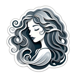 artistic hair SVG PNG design