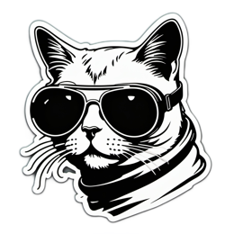 cool cat sunglasses SVG PNG design with clean design elements