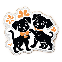 puppies stickers SVG PNG design