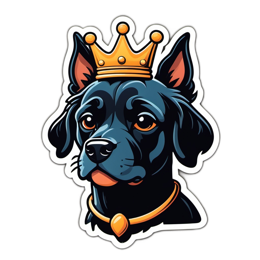proud king dog SVG PNG design with clean design elements