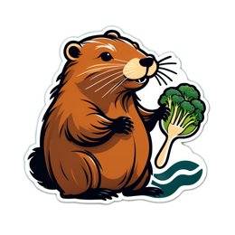 bear broccoli SVG PNG design with clean design elements