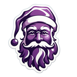 stickers santa SVG PNG design with clean design elements