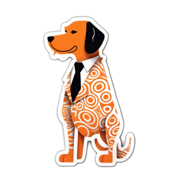 dog artistic sticker SVG PNG design