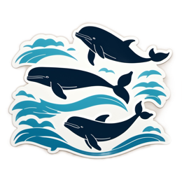wildlife dolphins SVG PNG design with clean design elements