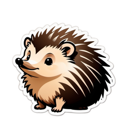hedgehog sticker SVG PNG design with clean design elements