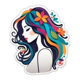 illustration vibrant colors floral SVG PNG design with floral elements