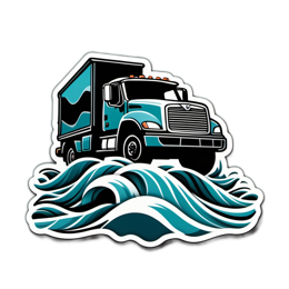 water truck SVG PNG design with clean design elements