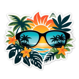 sunglasses tropical SVG PNG design