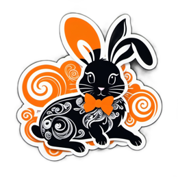 halloween rabbit SVG PNG design with clean design elements