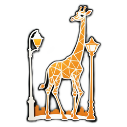 giraffe streetlights SVG PNG design with clean design elements