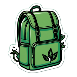 bag green leaves SVG PNG design with clean design elements