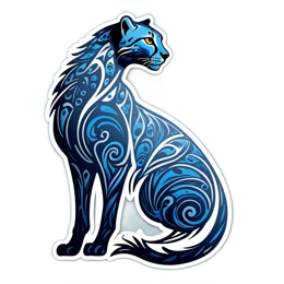 artistic blueleopard SVG PNG design