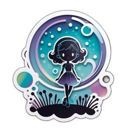 girl in circle SVG PNG design with clean design elements