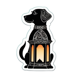 lantern dog SVG PNG design