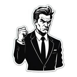 sticker character fist SVG PNG design with clean design elements
