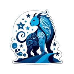 blue goat SVG PNG design