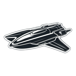 spaceship SVG PNG design with clean design elements