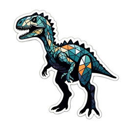 dinosaur colorful polygon SVG PNG design with clean design elements