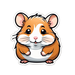 cute hamster SVG PNG design with clean design elements