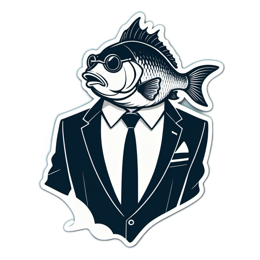 fish suit glasses SVG PNG design