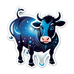 cow galaxy SVG PNG design with clean design elements