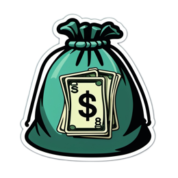 money bag currency SVG PNG design with clean design elements