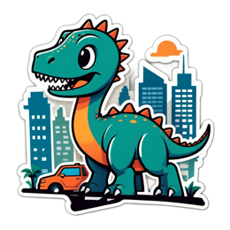 dinosaur city SVG PNG design
