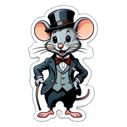 fantasy mouse magician SVG PNG design with clean design elements