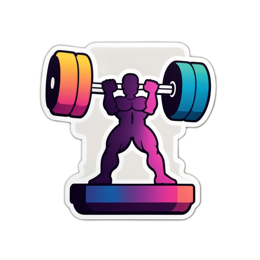 gym weights sticker SVG PNG design with clean design elements