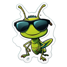 funny grasshopper SVG PNG design with clean design elements