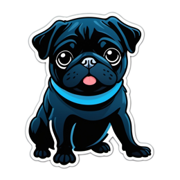 pug cartoon SVG PNG design with clean design elements