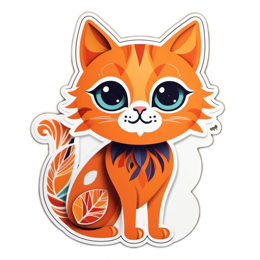 cute illustration cat SVG PNG design with clean design elements