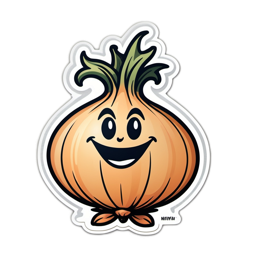 sticker onion smile SVG PNG design with clean design elements