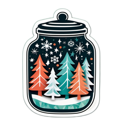 christmas snowy trees SVG PNG design