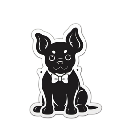black dog bowtie SVG PNG design