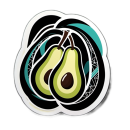 avocado SVG PNG design with clean design elements