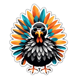 fancy turkey SVG PNG design with clean design elements
