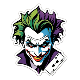 joker sticker SVG PNG design with clean design elements