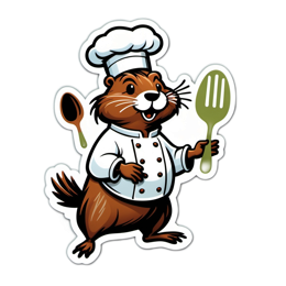 chefs otter SVG PNG design with clean design elements