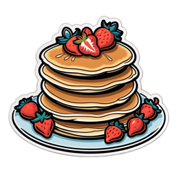 pancakes strawberries SVG PNG design