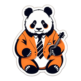 panda music character SVG PNG design