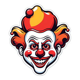 clown SVG PNG design with clean design elements