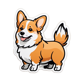 cute cartoon corgi SVG PNG design with clean design elements