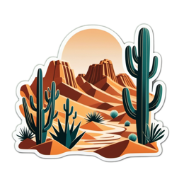 desert landscape SVG PNG design