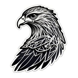 artistic hawk SVG PNG design with clean design elements