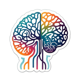 artistic brain SVG PNG design with clean design elements