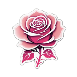 flower pinkrose SVG PNG design with clean design elements, pink and red floral elements