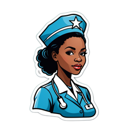 nurse cartoon SVG PNG design with clean design elements