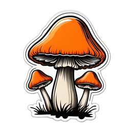 fungi sticker SVG PNG design with clean design elements